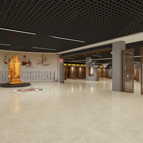 新中式中医博物馆3D模型下载